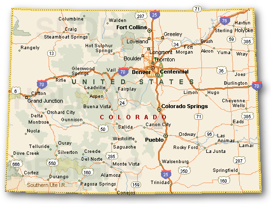 Colorado Counties Maps Cities Towns Full Color